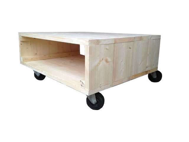 Couchtisch aus Holz, Kaffeetisch aus Bauholz